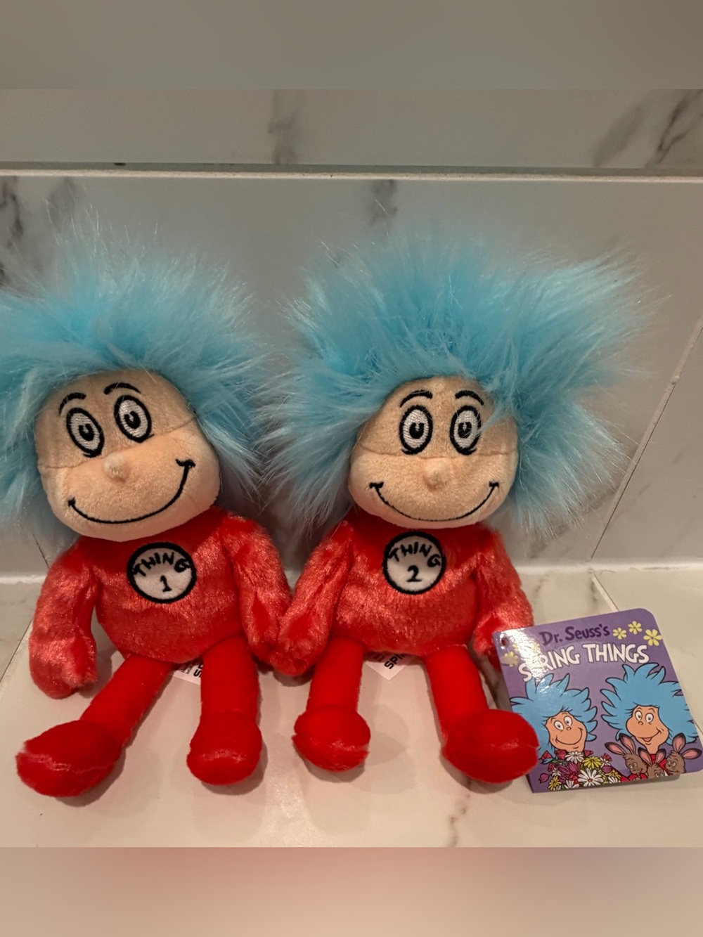 Dr. Seuss Thing 1 & Thing 2 Plush Pair NWT